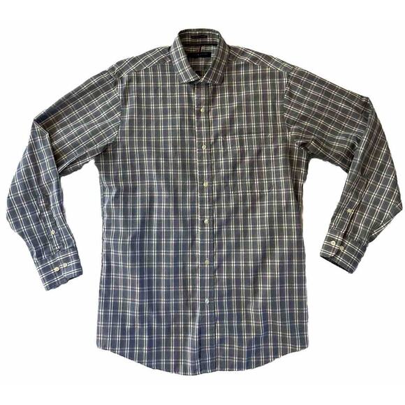 Tommy Hilfiger Men’s Medium 15 34/35 Regular Preppy Old Money Button-Down Shirt - Picture 1 of 11